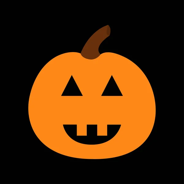 Calabaza Feliz Halloween Cara Sonriente Escalofriante Lindo Personaje Dibujos Animados — Archivo Imágenes Vectoriales