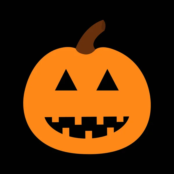 Feliz Calabaza Halloween Cara Sonriente Escalofriante Lindo Personaje Dibujos Animados — Archivo Imágenes Vectoriales