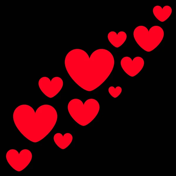 Icona Del Cuore Rosso Movimento Felice San Valentino Segno Simbolo — Vettoriale Stock