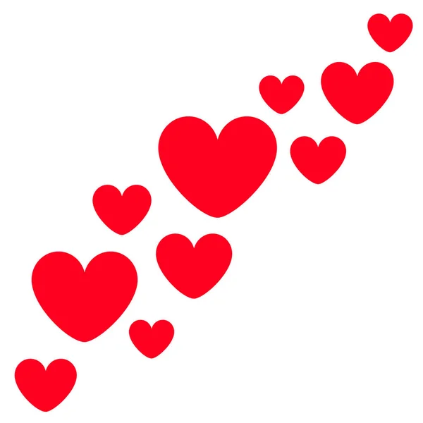 Rotes Herzsymbol Bewegung Gesetzt Glückliche Valentinstag Zeichen Symbol Einfache Vorlage — Stockvektor