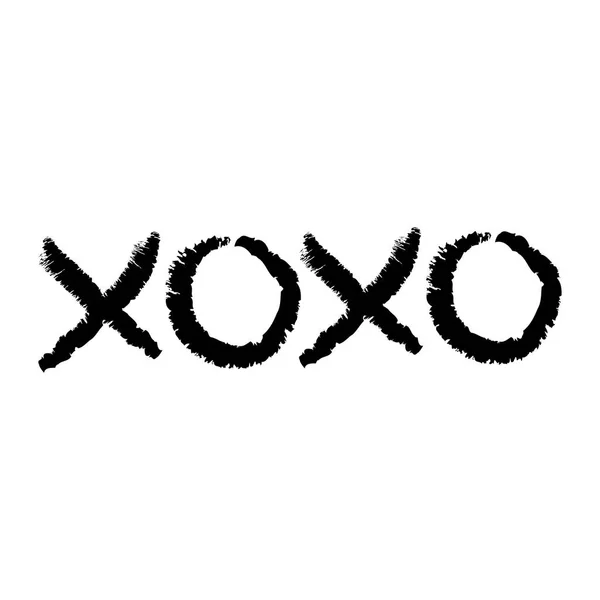 Expression Xoxo Qui Dit Câlins Bisous Bonne Saint Valentin Signe — Image vectorielle