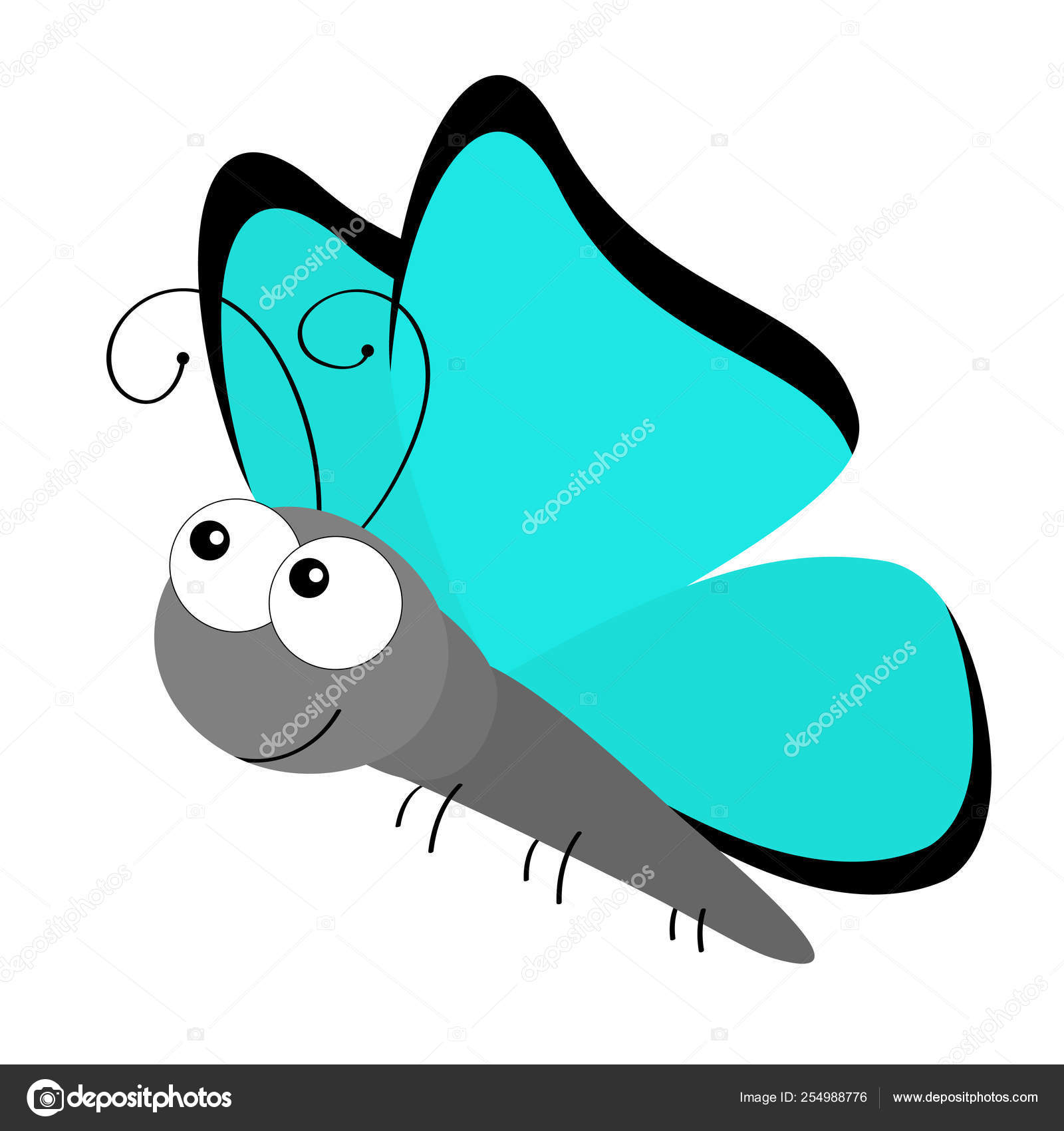 蝴蝶飞行昆虫图标。婴儿用品收藏。五颜六色的蓝色Lepidoptera Morpho  amathonte。可爱的卡通卡瓦伊有趣的人物。笑脸。扁平设计。白色背景。孤立. 图库矢量图©worldofvector 254988776, image size:1600x1700