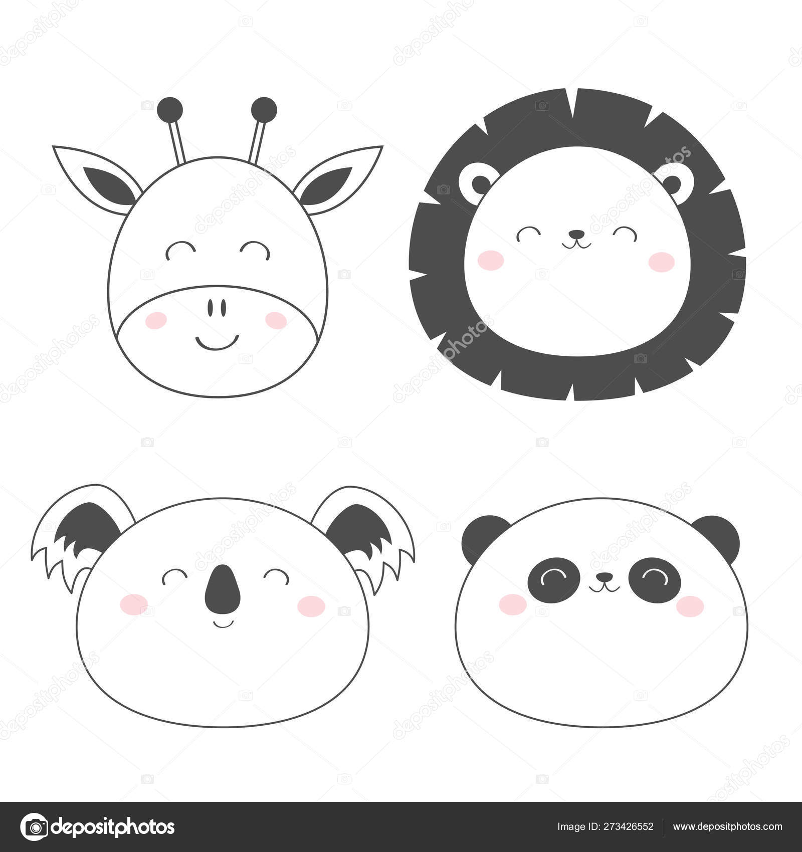 Gato preto dos desenhos animados/panda animal imprimir engraçado t