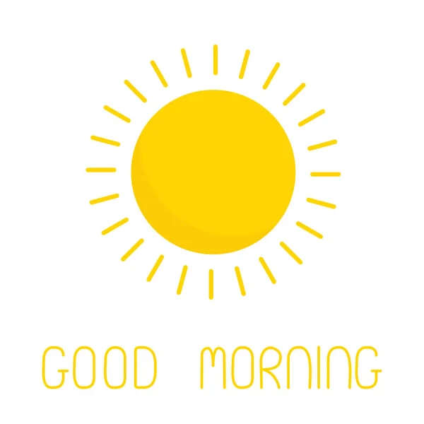 Dobré Ráno Slunce Svítí Roztomilá Kreslená Legrační Ikona Ahoj Léto — Stockový vektor