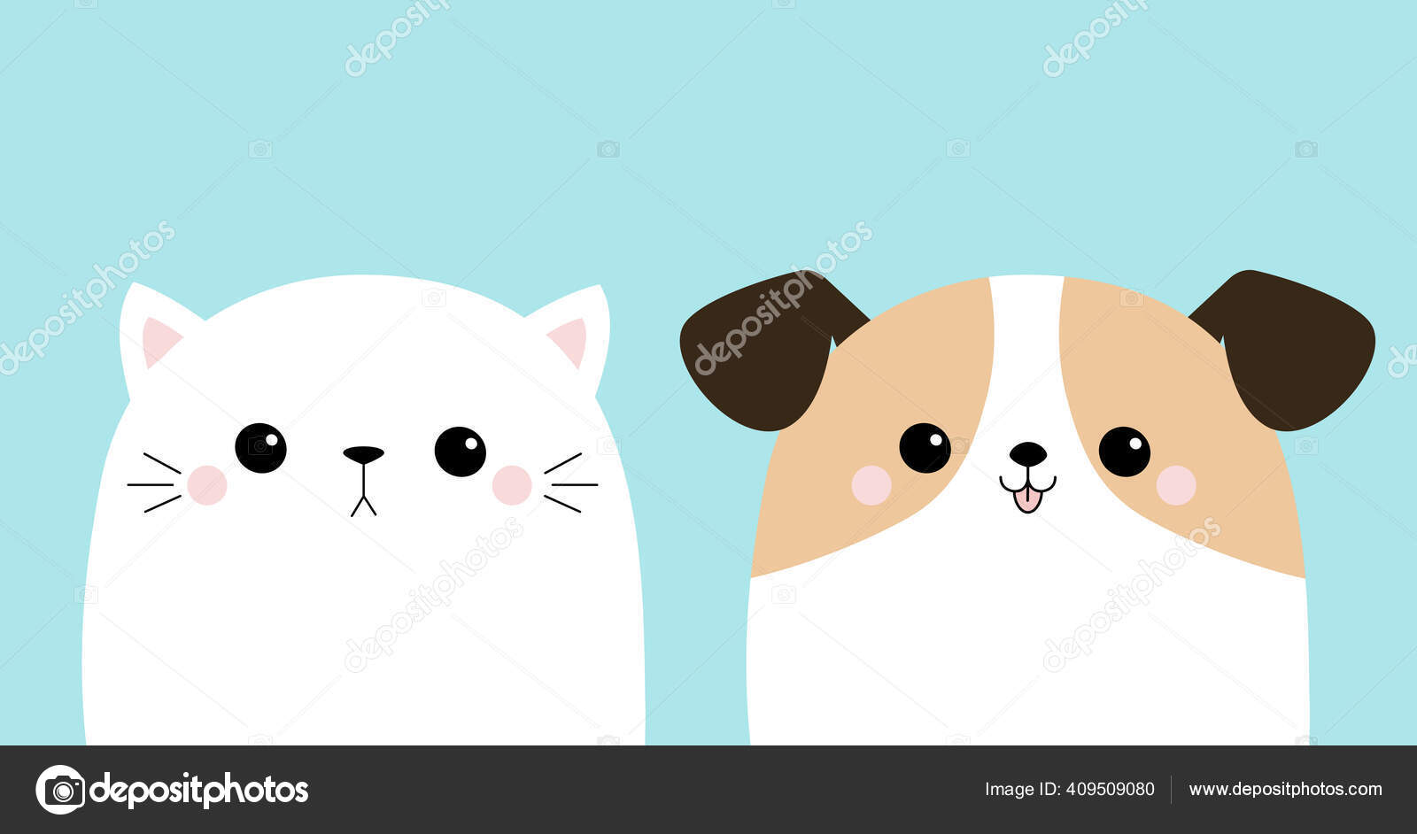 Vetores de Ícone Do Cachorrinho De Cachorro Personagem De Desenho Animado  Kawaii Cara De Cabeça Engraçada Bochechas Corderosa Feliz Dia Dos Namorados  Modelo De Cartão De Saudação De Bebê Fundo Azul Design