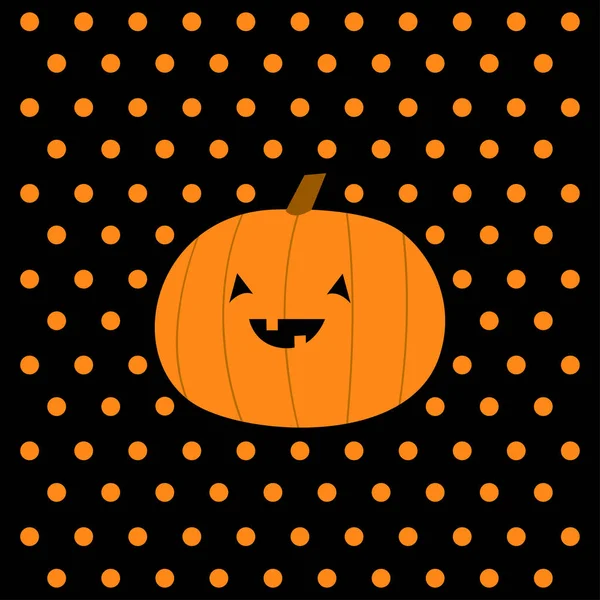 Feliz Calabaza Halloween Cara Sonriente Escalofriante Lindo Personaje Dibujos Animados — Archivo Imágenes Vectoriales