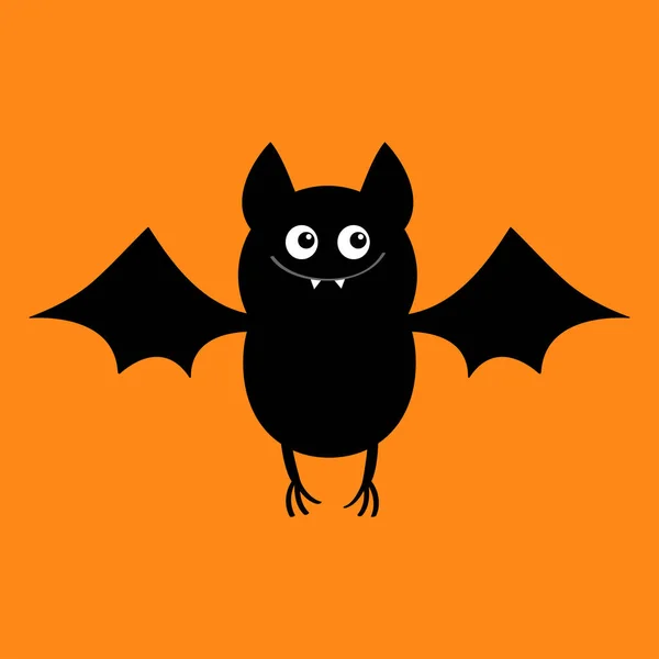 Coupe Batte Joyeux Halloween Animal Volant Dessin Animé Kawaii Drôle — Image vectorielle