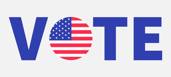 Día Las Elecciones Presidenciales 2020 Votar Texto Azul Icono Botón — Vector de stock