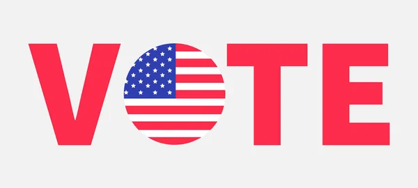 Dia Das Eleições Presidenciais 2020 Votar Texto Vermelho Ícone Botão — Vetor de Stock