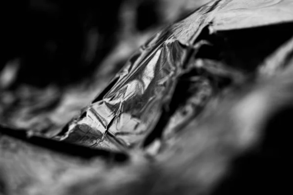 알루미늄 호일 매크로 — 스톡 사진