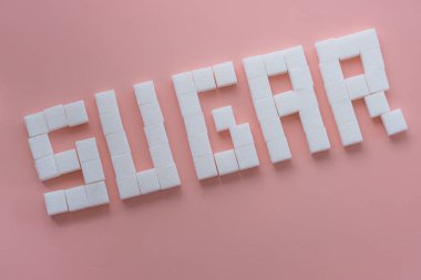 Sugar cube typography clipart