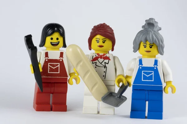 Kadın Lego Esnaf Stok Fotoğraf