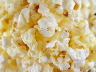 Patlamış mısır doku arka plan., patlamış mısır beyaz backgroun izole