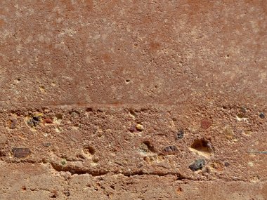 Kırmızı Kahverengi Rammed Toprak duvar dokusu, Grunge doku, 