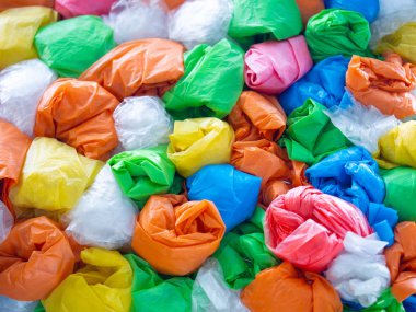 Çok renkli plastik torba arka plan