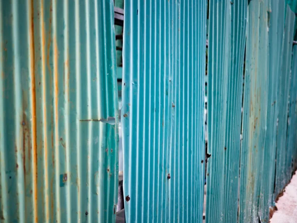 Grüne Wand Zinkrost, alte Zinkstruktur Hintergrund, rostig auf Galvanik — Stockfoto
