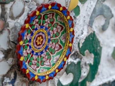 Wat Arun'da Orta Pagoda'nın Deatail'i - Bangkok'taki Şafak Tapınağı 