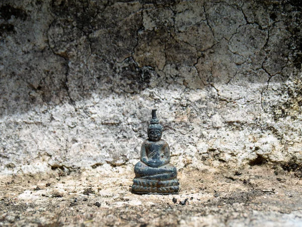 Ancien Bouddha Image Bouddha Sur Pagode Wat Khok Kham Samut — Photo