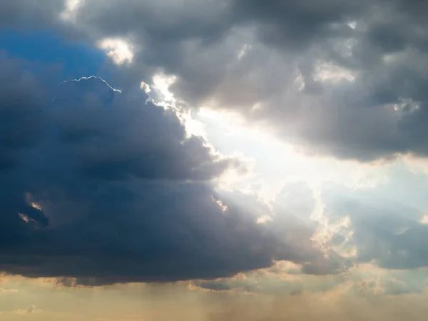 The sky at sunset, Sunny background, blue sky with white clouds,