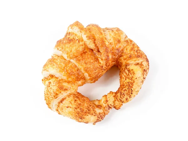 Friss croissant izolátum fehér alapon — Stock Fotó