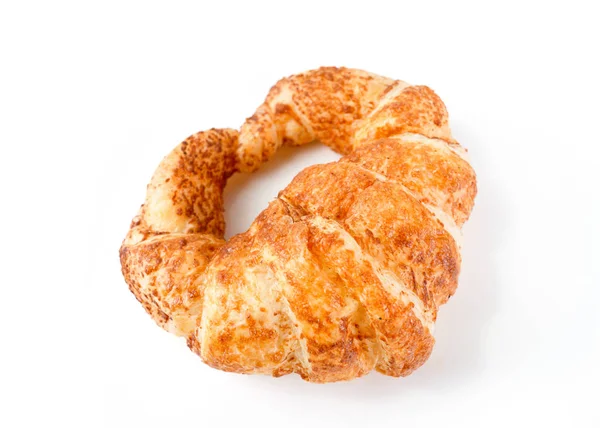 Friss croissant izolátum fehér alapon — Stock Fotó