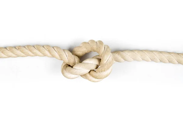 Schip touw op witte achtergrond geïsoleerd — Stockfoto
