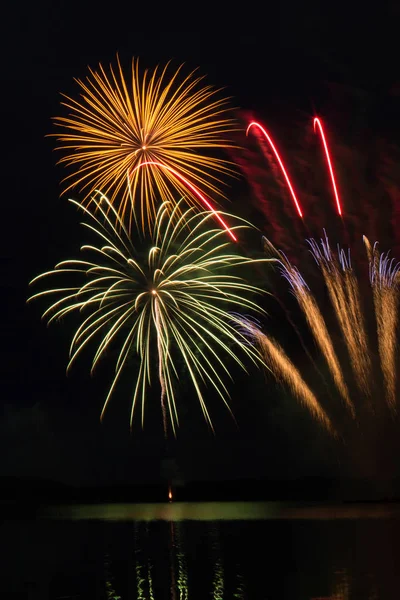 Fireworks on a dark background — Stock Photo, Image