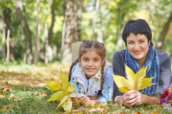 Happy family. Loving mother and two daughter — Stock Photo, Image