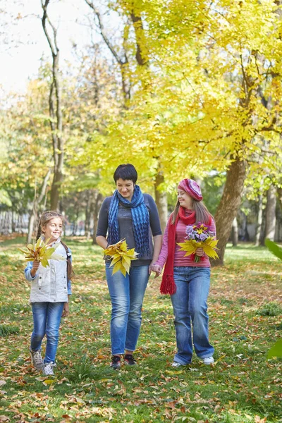 Happy family. Loving mother and two daughter — Stock Photo, Image