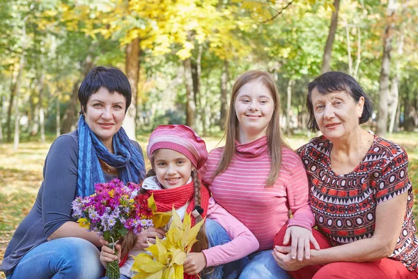 Happy family. Loving mother, Grandmother and two daughter — Stock Photo, Image