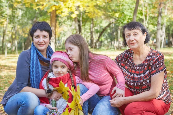 Happy family. Loving mother, Grandmother and two daughter — Stock Photo, Image