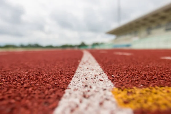 Pista para correr en el estadio. —  Fotos de Stock