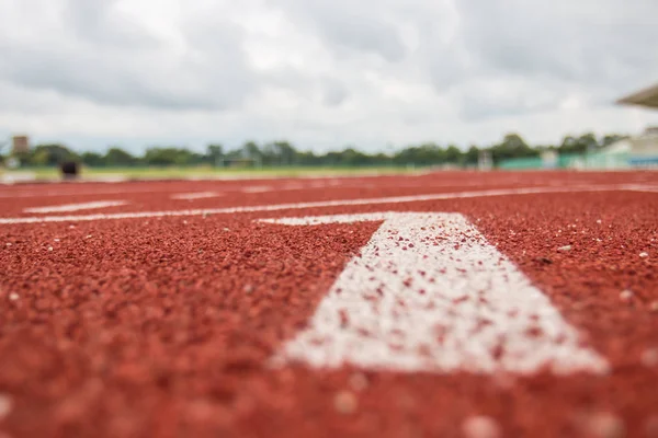 Pista para correr en el estadio. —  Fotos de Stock