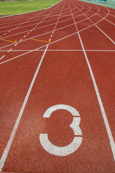 Pista para correr en el estadio. —  Fotos de Stock