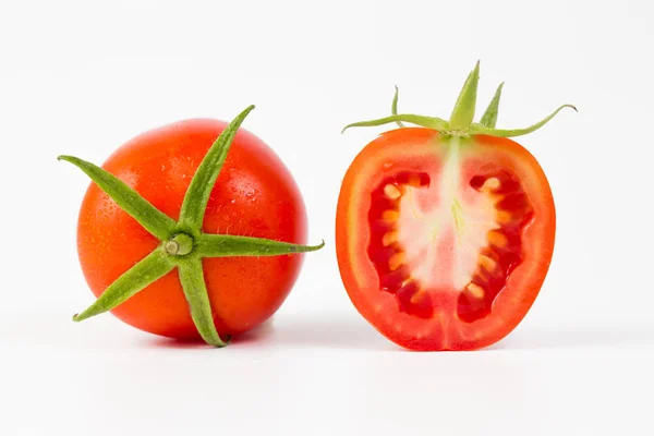 fresh tomato on white backgroun