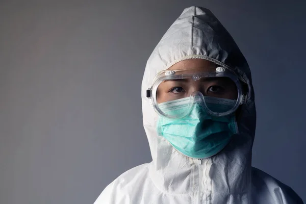 doctor in personal protective equipment or PPE. ,Coronavirus covid-19 outbreak concept