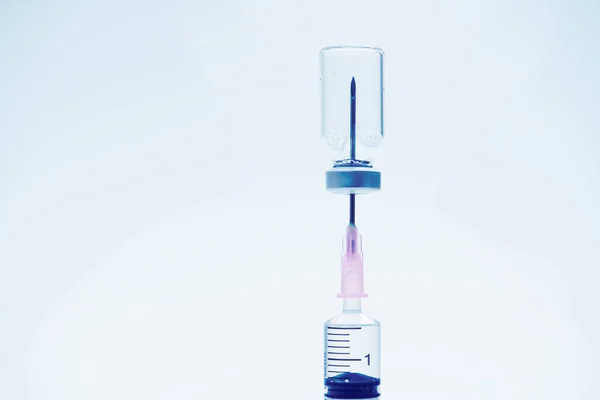 Instrumento Médico Jeringa Aguja Vial Medicamento — Foto de Stock