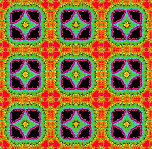 Seamless Fractal Pattern Bright Colors — Stock Photo, Image