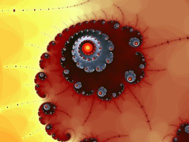 Kahverengi renklerde dekoratif soyut Fractal