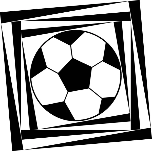 ブラック ホワイト色でダイナミック サッカー ボール パターン — ストック写真