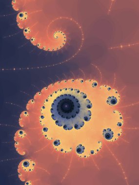 Zarif spiralleri olan fraktal astronirler.