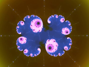 Fraktal dekoratif desen tasarımı için koyu bir renk spiraller ile