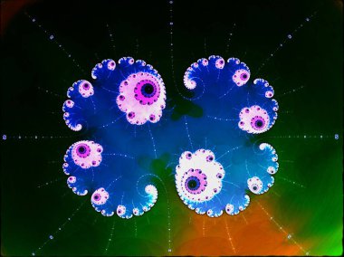 Dekoratif astroniyatrlar. Keskin olmayan renklerde Julia.