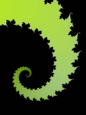 Parlak renklerde Secorative fraktal astroniras spirali