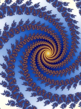 Parlak renklerde döndürme illüzyonuyla soyut fraktal spiral