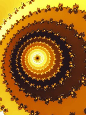 Parlak renklerde döndürme illüzyonuyla soyut fraktal spiral