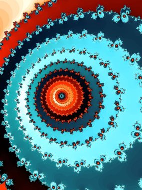 Parlak renklerde dekoratif fraktal spiral