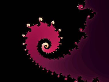 Koyu renklerde soyut dekoratif fraktal spiral