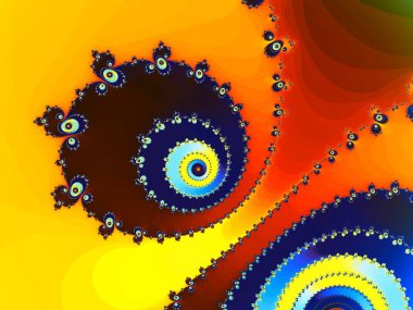 Parlak renklerde dekoratif fraktal spiral