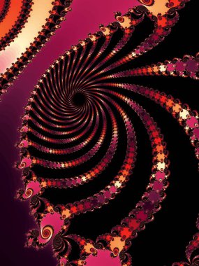 Soyut Fraktal sarmal bir koyu renklerde